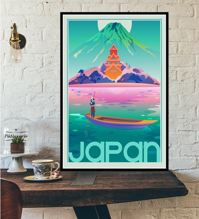 Travel Poster World Travel City Canvas Painting