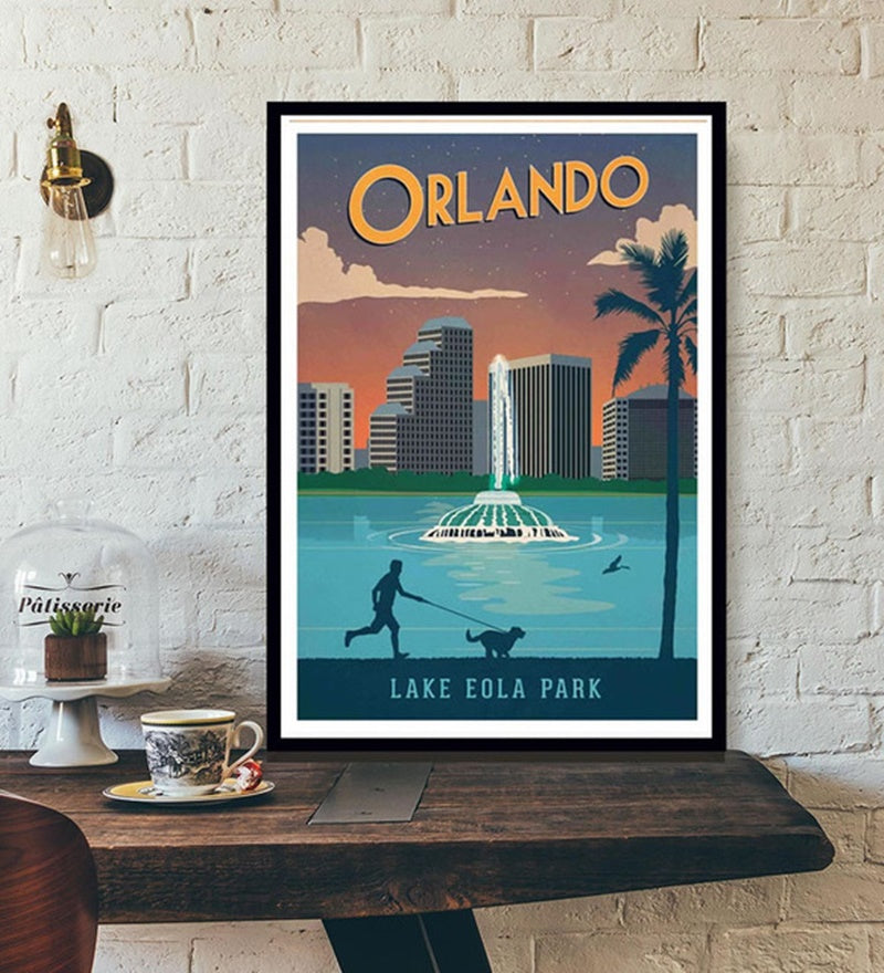 Travel Poster World Travel City Canvas Painting