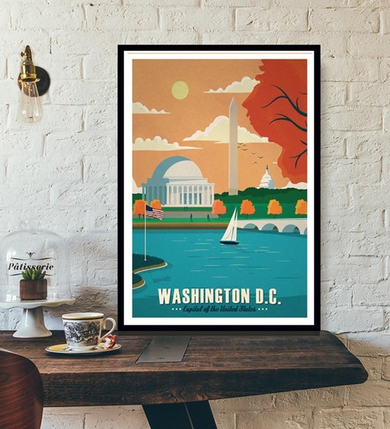 Travel Poster World Travel City Canvas Painting