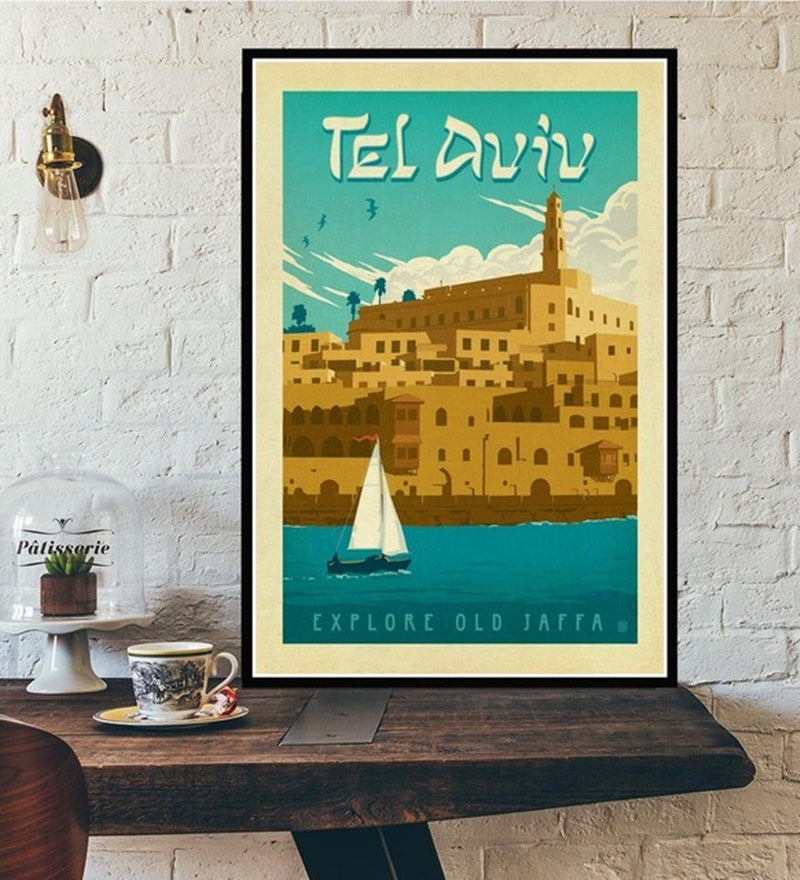 Travel Poster World Travel City Canvas Painting
